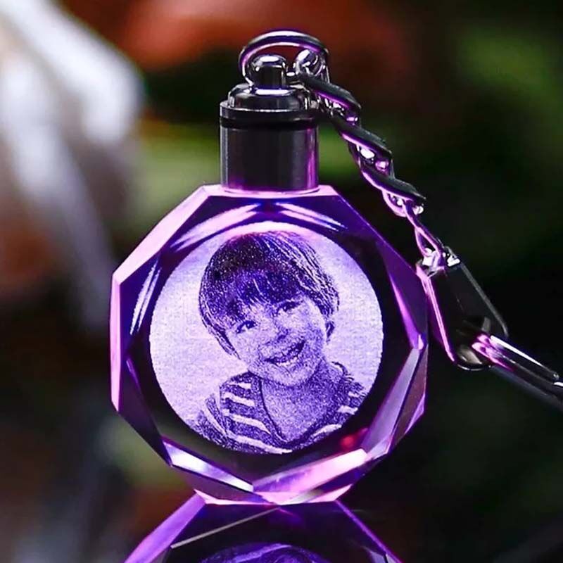 Custom Crystal Baby Photo Key Chain