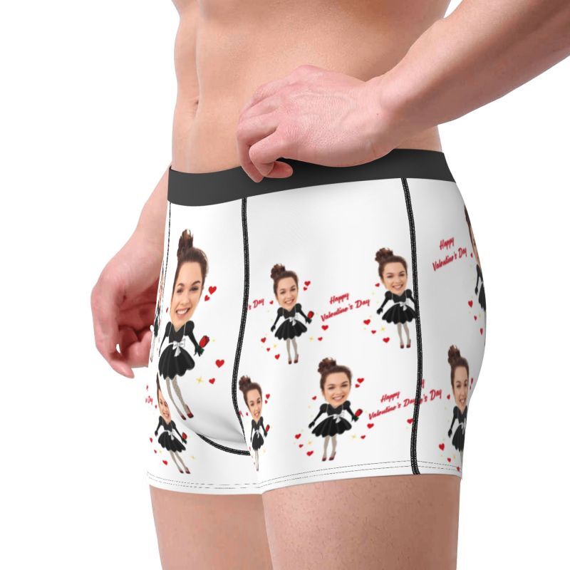 Personalized Picture Men's Underwear Boxer Briefs Romantic Present for Dear Boy Friend