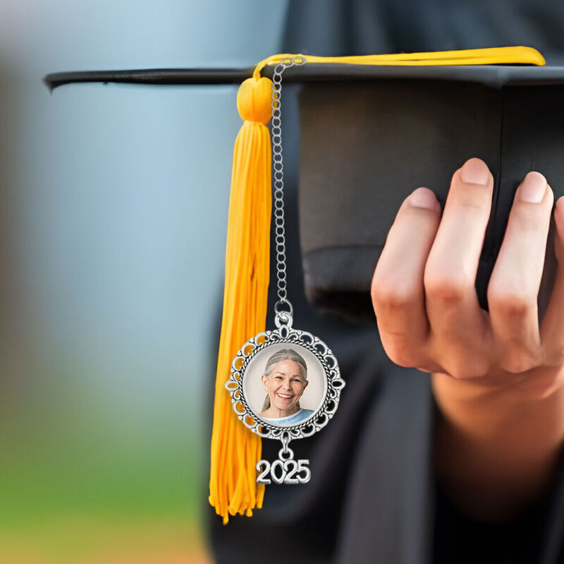 Custom Graduation Tassel with 2025 Pendantadd Photos Memory Picture Gift for Kid