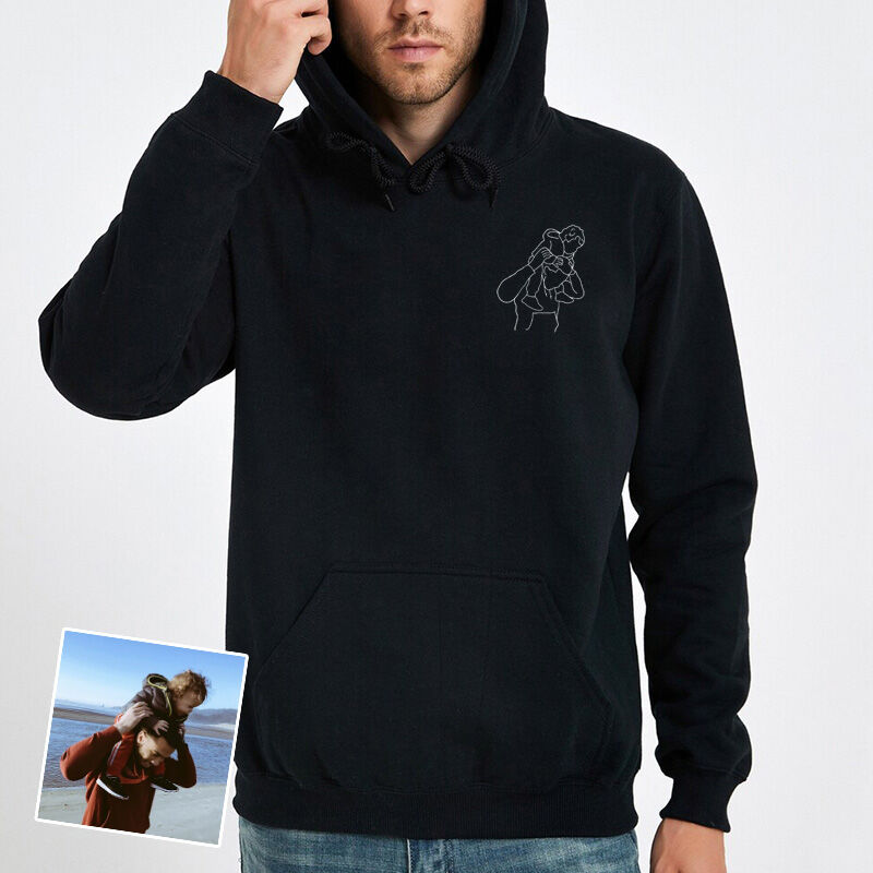Personalized Hoodie with Custom Picture Design for Father's Day Gift