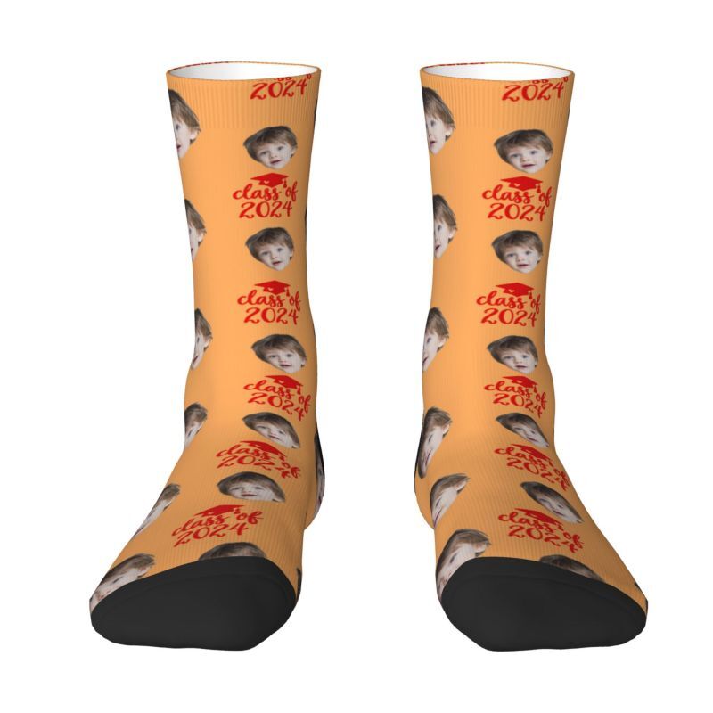 Customized Face Socks Multiple Colors Best Graduation Gift for Friends