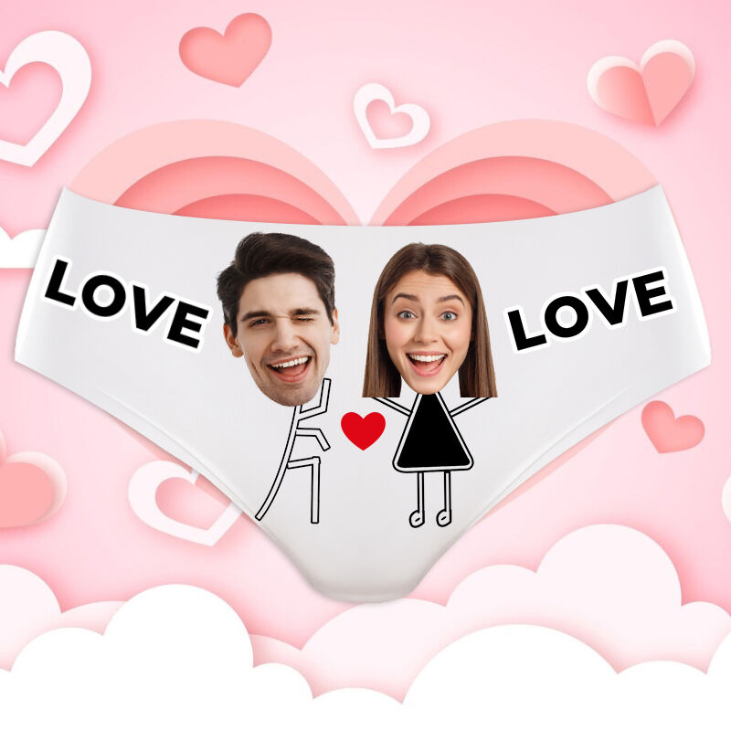 Personalized Picture Women's Underwear Surprising Gift for Valentine's Day