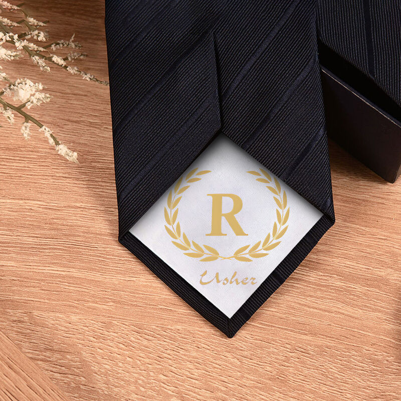 Custom Name Tie with Custom Letter Interesting Gift for Husband