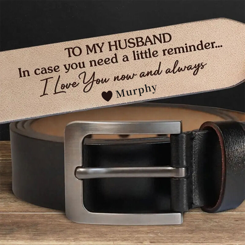 Custom Handmade Belts Men Engraved Belt Add 2 Letters Gift for Husband