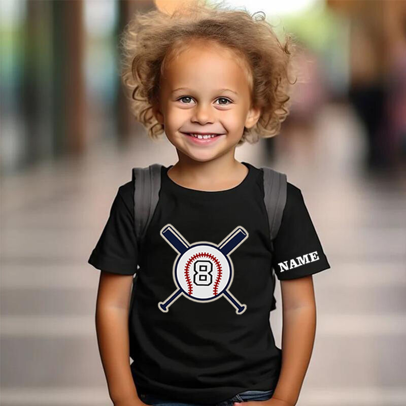Personalized Kids T-Shirts With Customized Name Tape Baseball Graphics For Sports Fanatics