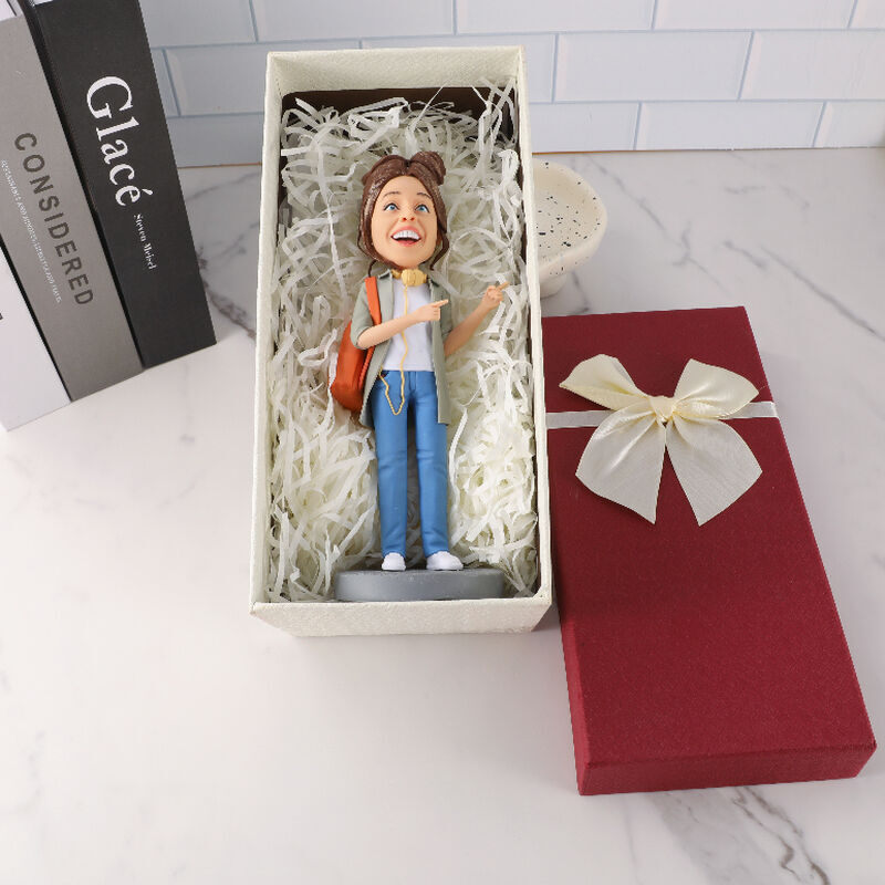 Personalized Bobblehead of Man Holding Wine Bottles