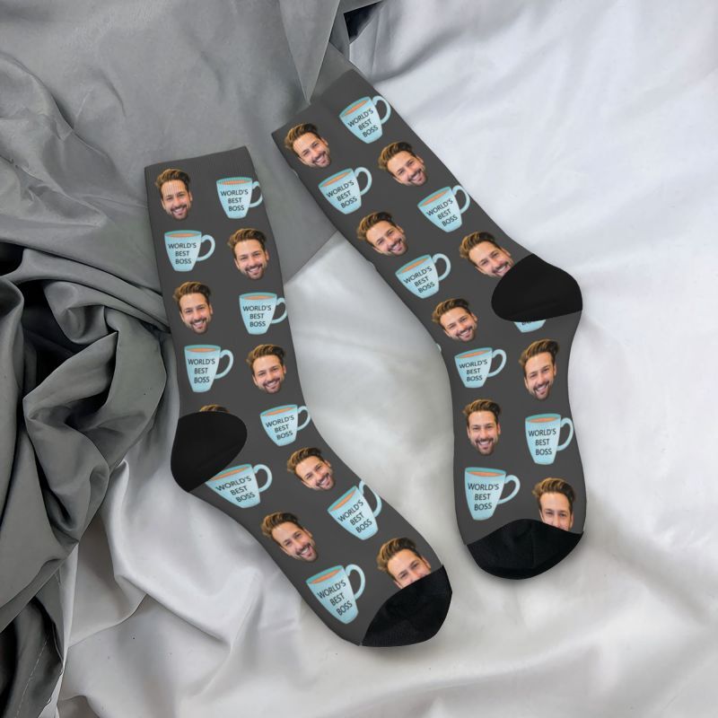 Personalized Face Socks Add Photos for a Fun Gift for Boss