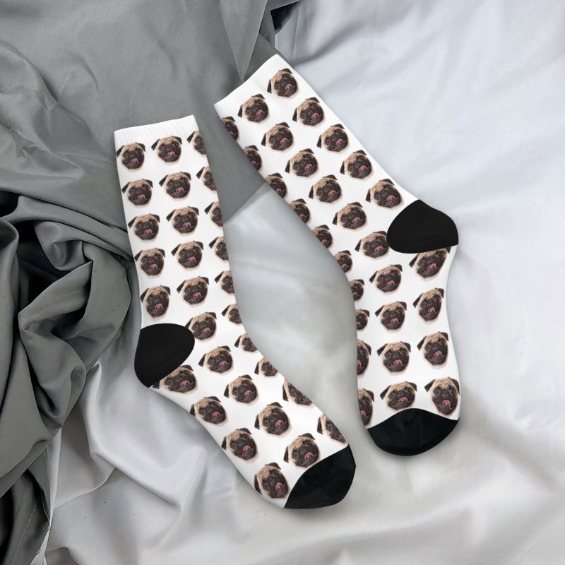 Personalized Face Socks with Pet Dog Photos