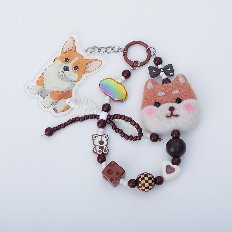 Personalized Plush Dog Mobile Phone Chain Customized Cartoon Photo Gift for Friends