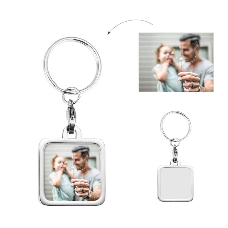 "We Are Family" Custom Photo Key Chain