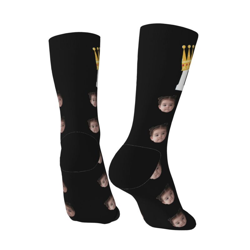 "King Dad" Personalized Face Socks The Best Father's Day Gift