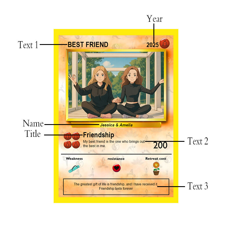 Personalized Picture Poke Card Interesting Gift for Best Friends