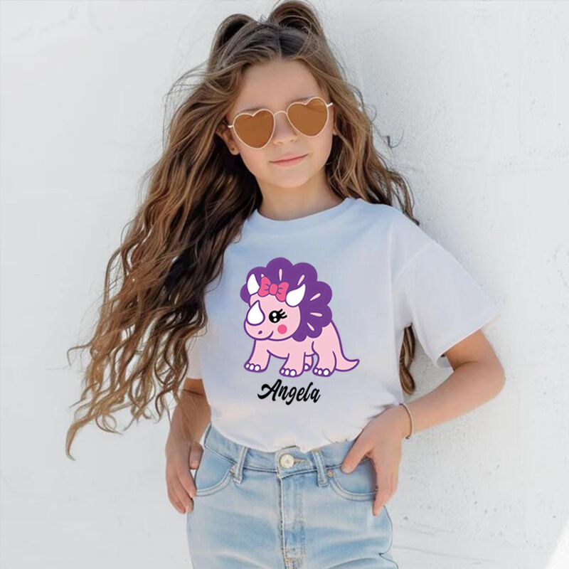 Personalized Kids T-Shirts With Custom Name Tags And Cute Animal Patterns Gifts For Children