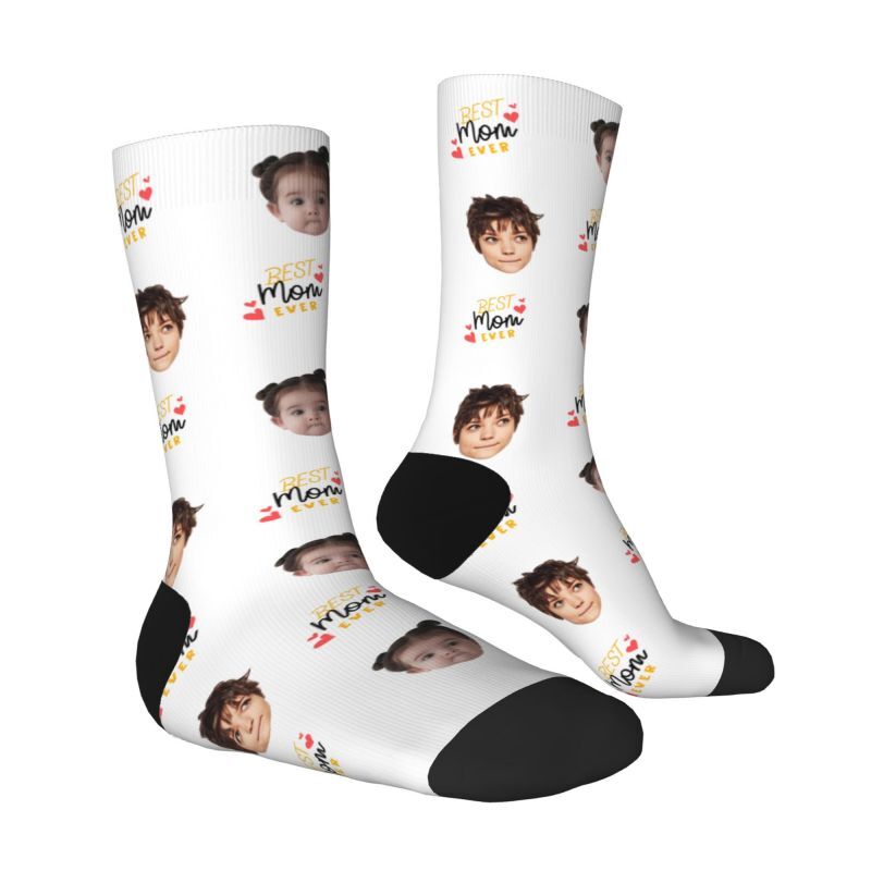 Custom Face Socks with Kid Photos for Mother's Day