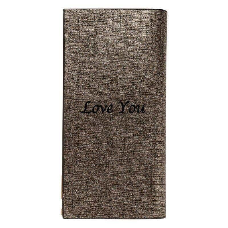 Personalized Leather Photo Engraved Wallet Champagne