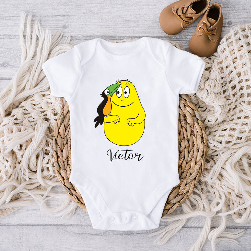 Personalized Baby Onesie Barbapapa Cartoon Kids Pattern Design Perfect Baby Shower Gift for Family