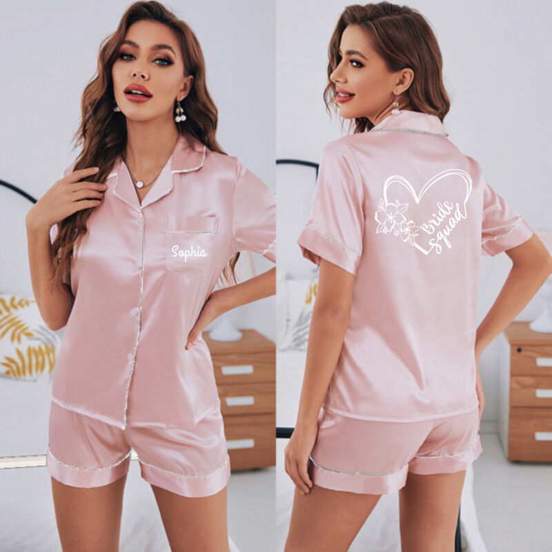 Personalized Pajama Set with Custom Name Interesting Gift for Wedding