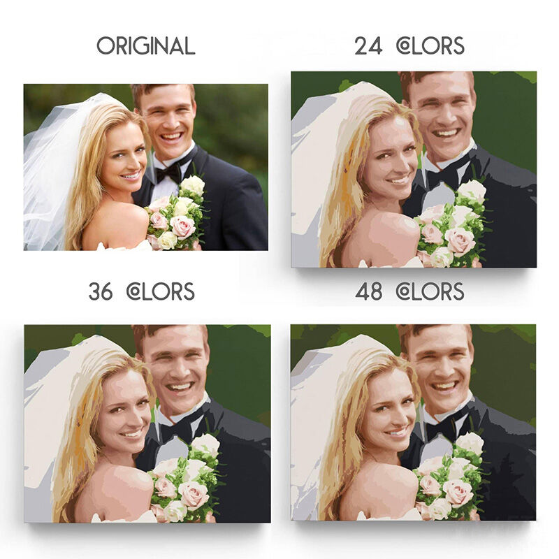Cadre Photo Personnalisé Kit Peinture Numérique Cadeau Précieux pour Papa Chéri