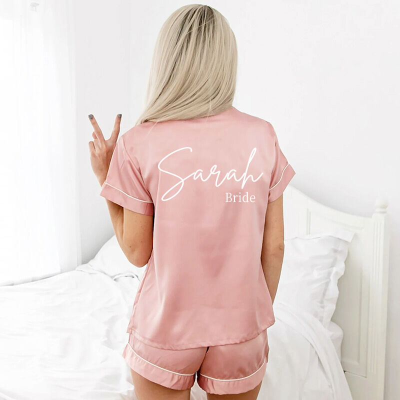 Personalized Pajama Set with Custom Letters and Name Precious Gift for Couples