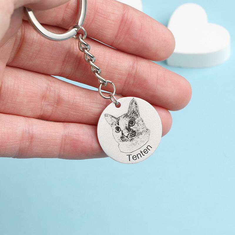 "Pet Baby" Custom Photo Keychain