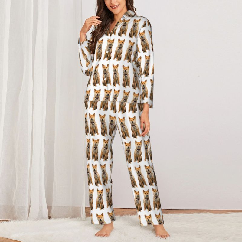 Personalized Pajamas Custom Pet Full Body Photo Arrangement Pattern Design Funny Gift for Pet Lovers