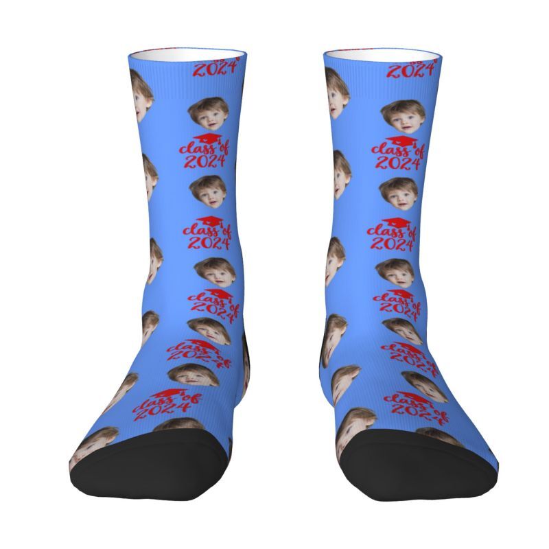 Customized Face Socks Multiple Colors Best Graduation Gift for Friends