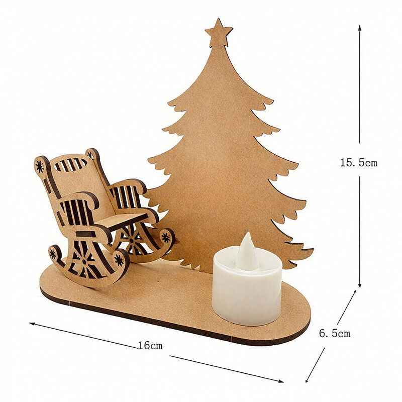 Personalized Christmas Tree Chair Candle Holder Sympathy Gift for Greatest Christmas in Heaven