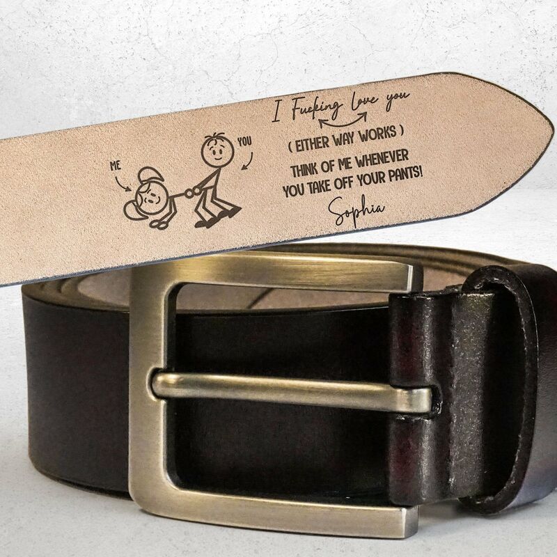 Personalized Genuine Leather Belt to Express Love Anniversary Gift for Husband