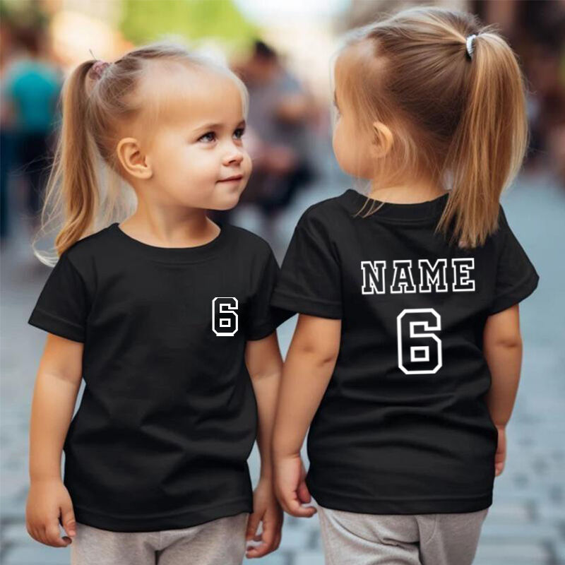 Personalized Kids T-Shirts Customized Names And Numbers Comfort Gifts For Children