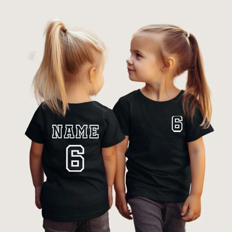 Personalized Kids T-Shirts Customized Names And Numbers Comfort Gifts For Children
