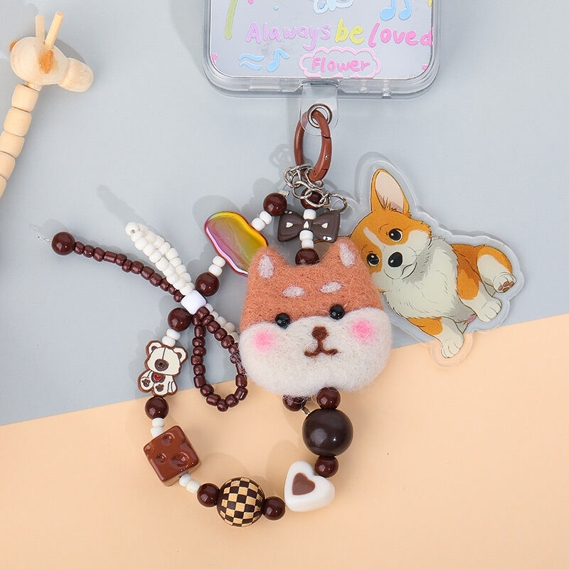 Personalized Plush Dog Mobile Phone Chain Customized Cartoon Photo Gift for Friends