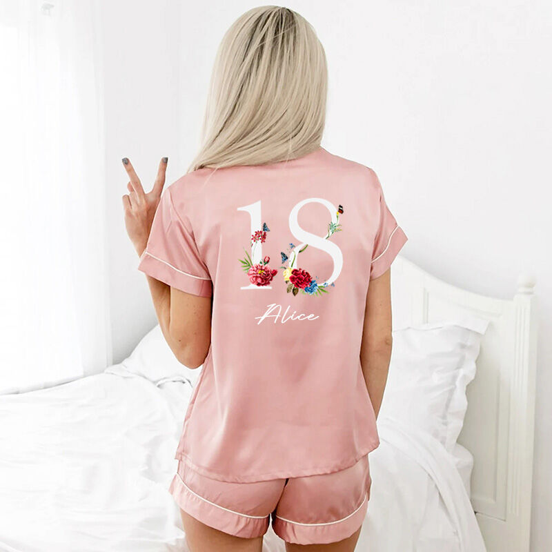 Personalized Pajama Set with Customized Numbers Funny Gift for Birthday
