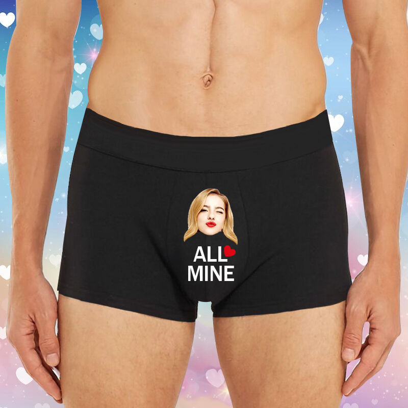 Personalized Photo Men's Underwear Boxer Briefs Naughty Gift for Him
