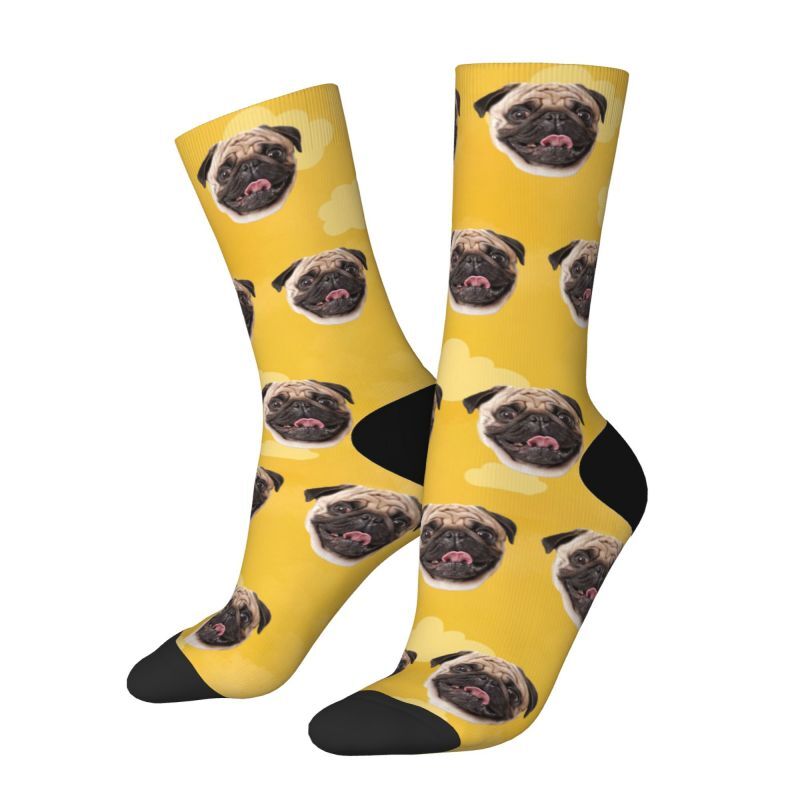 Personalized Cloud Face Socks with Pet Pictures for Pet Lovers