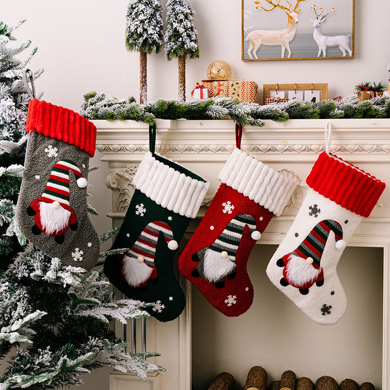 Personalized Dwarf Snowflake Knitted Custom Name Christmas Stockings