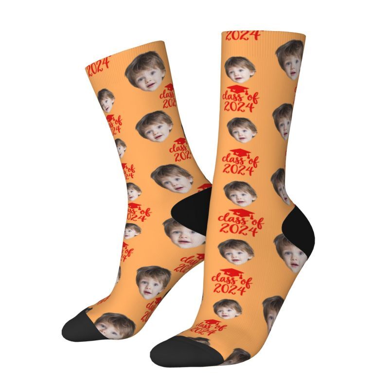 Customized Face Socks Multiple Colors Best Graduation Gift for Friends