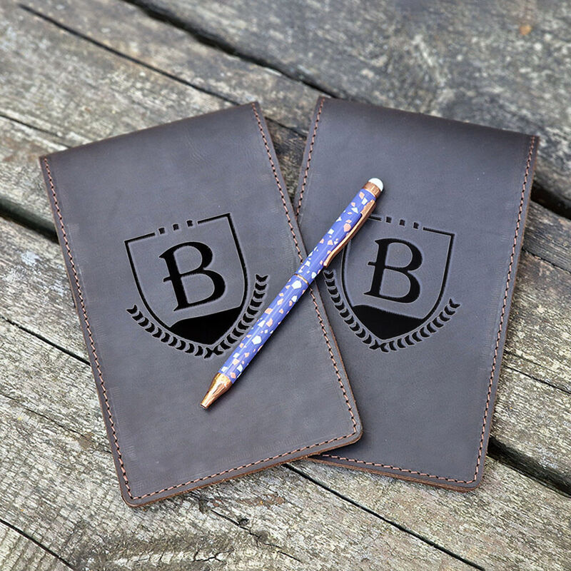 Personalized Golf Scorecard Holder Leather Monogram Birthday Gift for Golfers