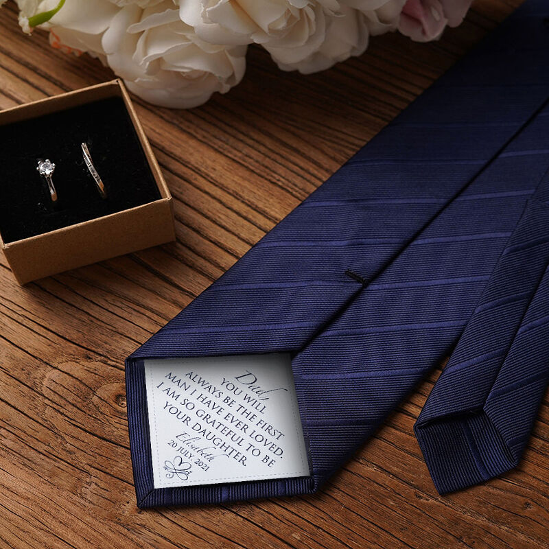 Custom Name Tie Warm Gift for Father's Day