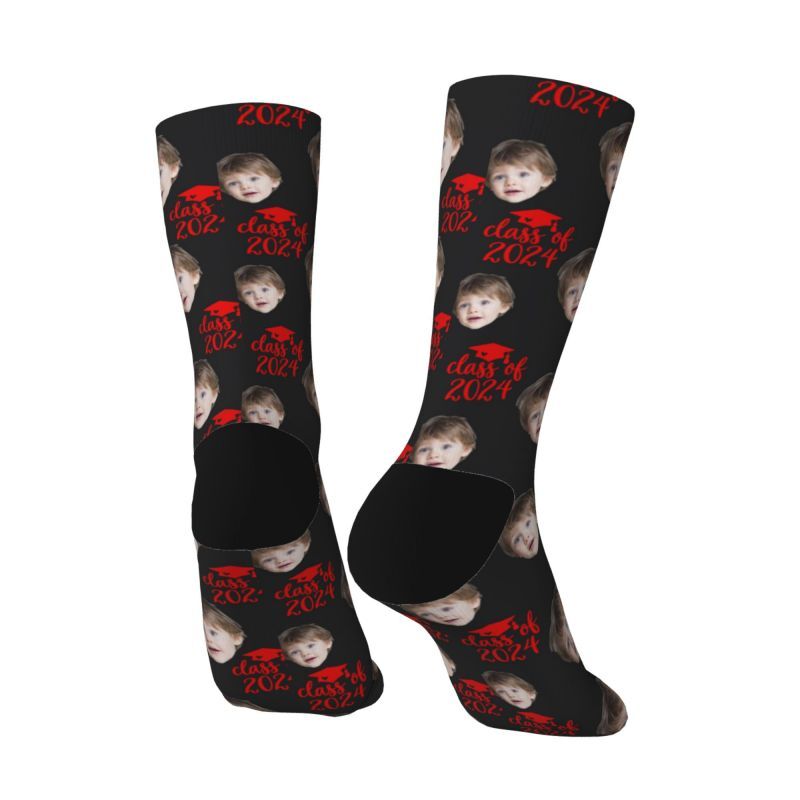 Customized Face Socks Multiple Colors Best Graduation Gift for Friends