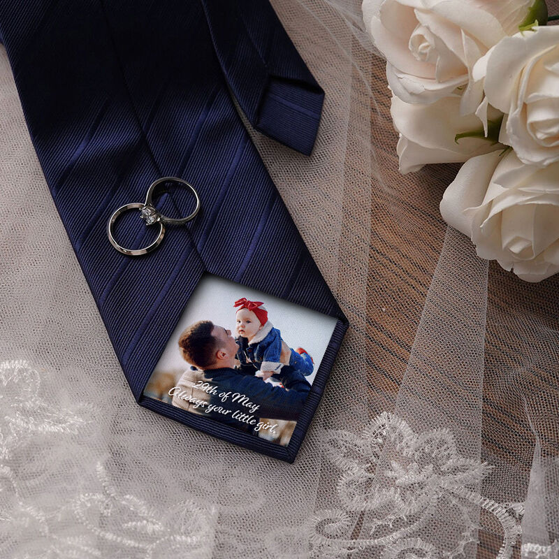 Custom Picture Tie with Custom Text Warm Gift for Your Love