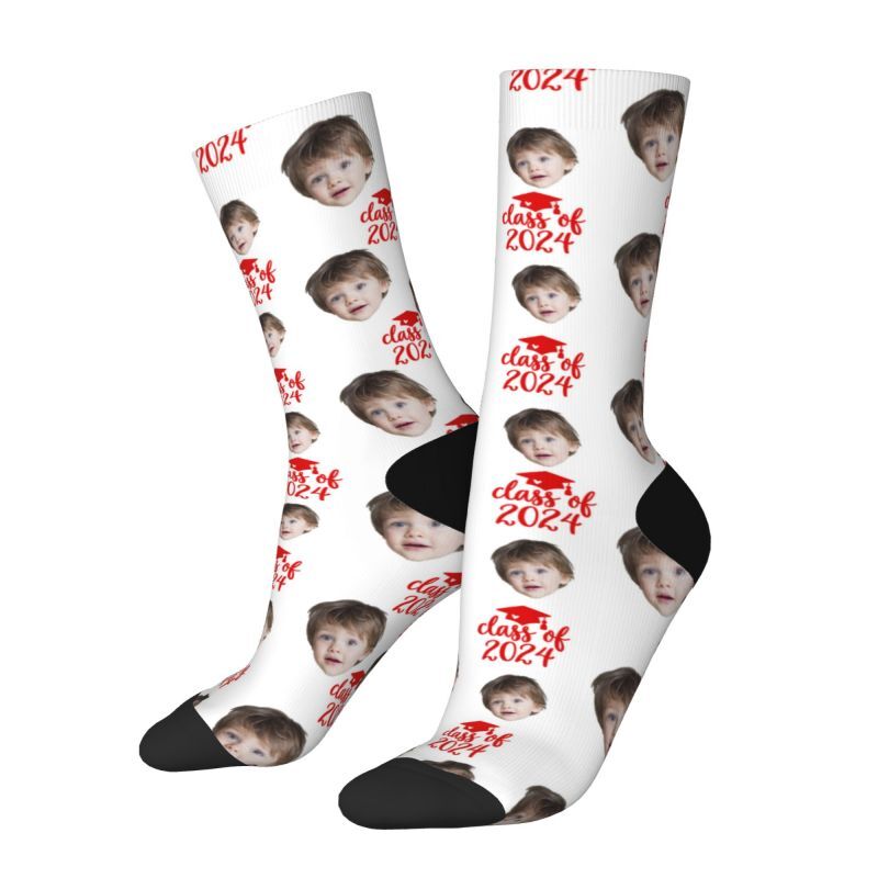 Customized Face Socks Multiple Colors Best Graduation Gift for Friends