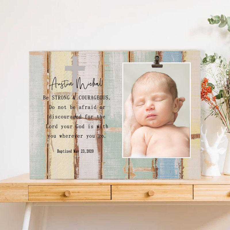 Personalized Photo Frame Baptism Gift for Goddaughter