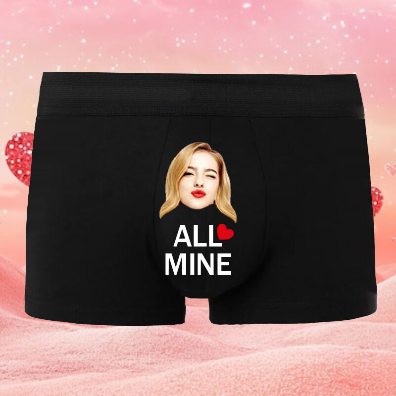 Personalized Photo Men's Underwear Boxer Briefs Naughty Gift for Him