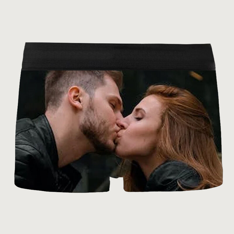Personalized Picture Men's Underwear Boxer Briefs Simple Style Gift for Husband