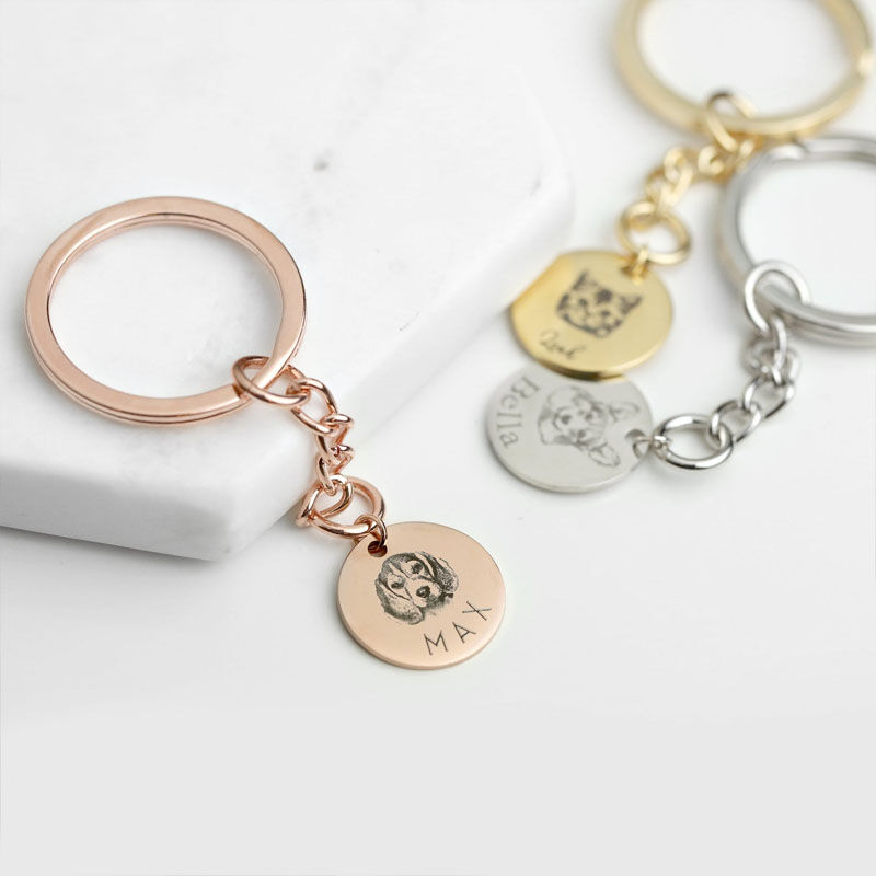 "Pet Baby" Custom Photo Keychain