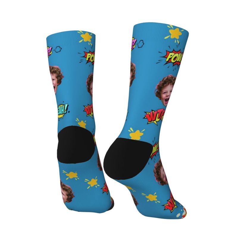 Custom Photo Socks Add Comic Text Comfort Socks