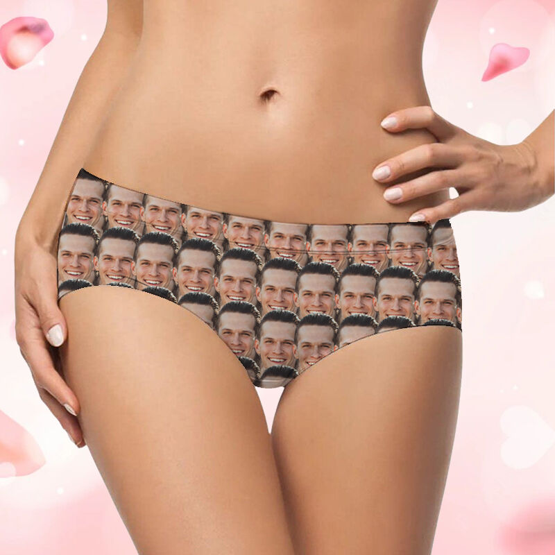 Personalized Face Picture Women's Underwear Interesting Gift for Wife