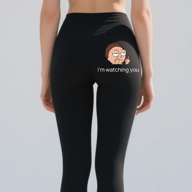Personalized Leggings I'm Watching You Rick and Morty Funny Design Creative Gift for Her Friends