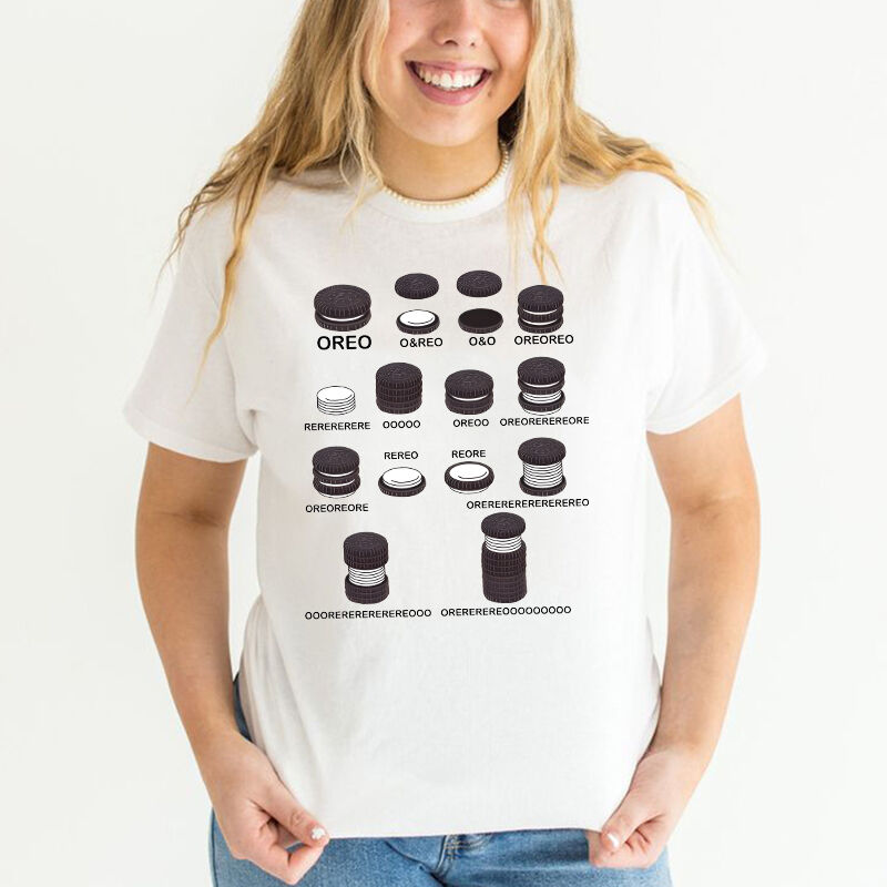 Personalized T-shirt Funny OREO Creative Design Gift for Family and Friends