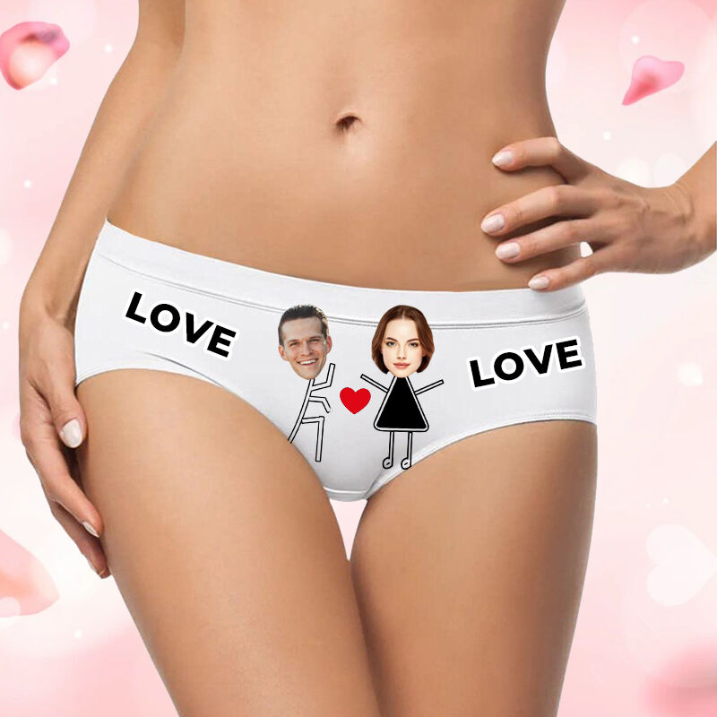Personalized Picture Women's Underwear Surprising Gift for Valentine's Day